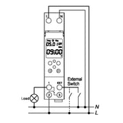 SINOTIMER TM610-2 220V 18mm Larghezza Interruttore Timer Digitale Programmabile Settimanale, TM610-2