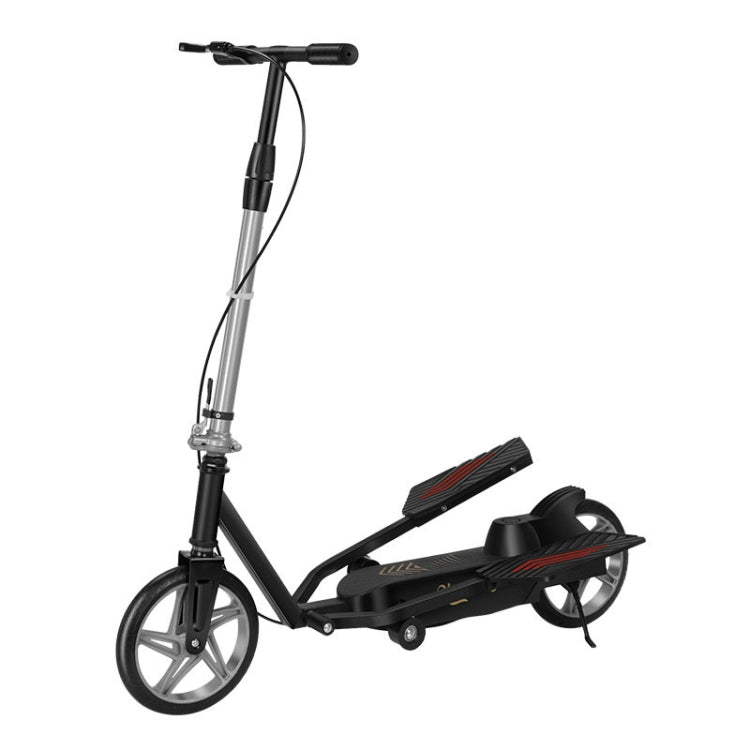 Scooter per adulti Scooter per mobilità a due ruote Bici a pedali a doppia ala, Standard Silver, Standard Black, Folding Black, Folding Silver