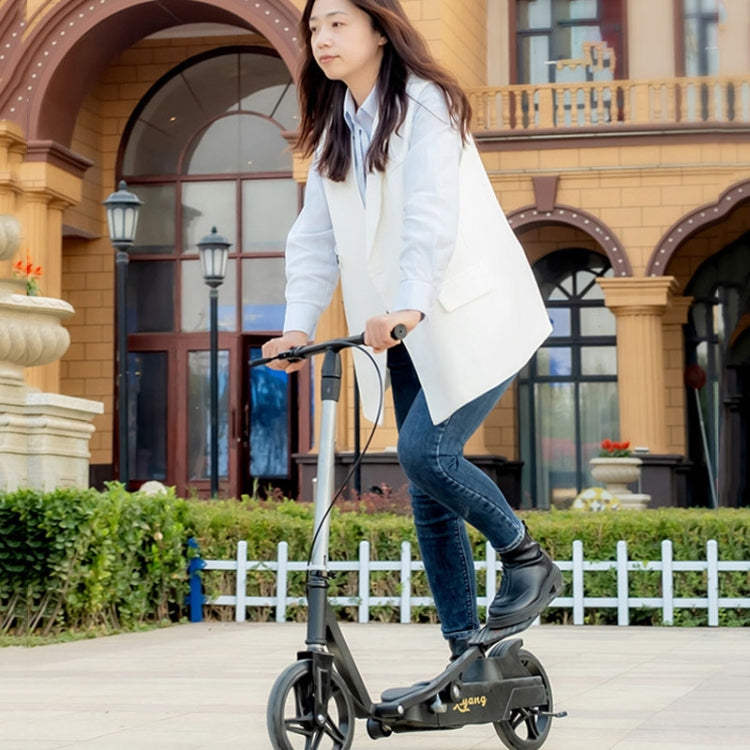 Scooter per adulti Scooter per mobilità a due ruote Bici a pedali a doppia ala, Standard Silver, Standard Black, Folding Black, Folding Silver