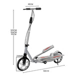 Scooter per adulti Scooter per mobilità a due ruote Bici a pedali a doppia ala, Standard Silver, Standard Black, Folding Black, Folding Silver