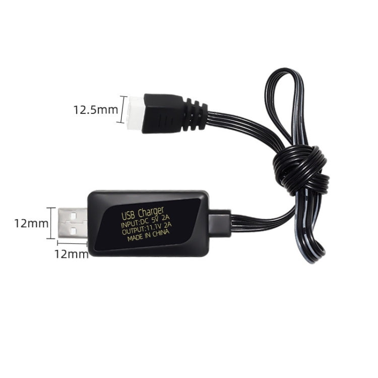 Caricatore USB per batteria al litio 11,1 V 2 A 3 S con luce, 4 Pin Plug