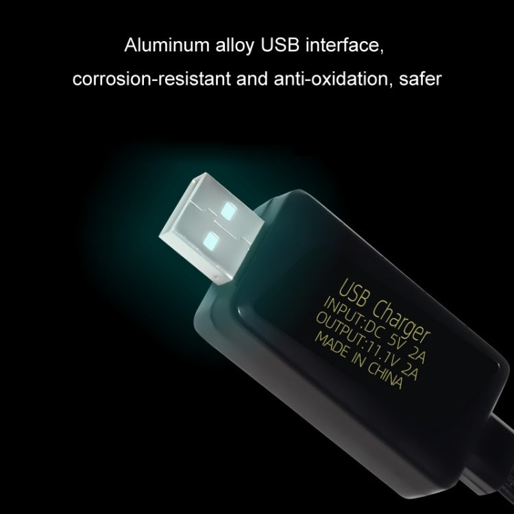 Caricatore USB per batteria al litio 11,1 V 2 A 3 S con luce, 4 Pin Plug