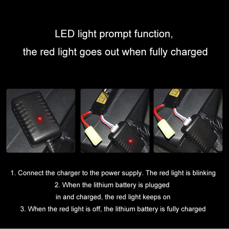 Caricabatterie USB per batteria al litio con protezione in uscita da 11,1 V 2 A 3 S con luce, XH/4P Plug