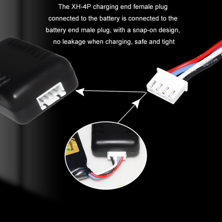 Caricabatterie USB per batteria al litio con protezione in uscita da 11,1 V 2 A 3 S con luce, XH/4P Plug