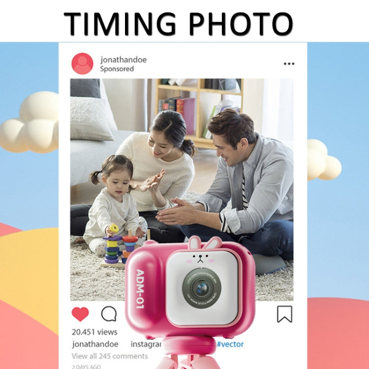 Schermo IPS da 2,4 pollici, doppia lente, 48 MP, mini videocamera digitale per bambini, Without TF Card Pink Bunny, Without TF Card Blue Fox, With 32G TF Card Pink Bunny, With 32G TF Card Blue Fox, With 64G TF Card Pink Bunny, With 64G TF Card Blue Fox