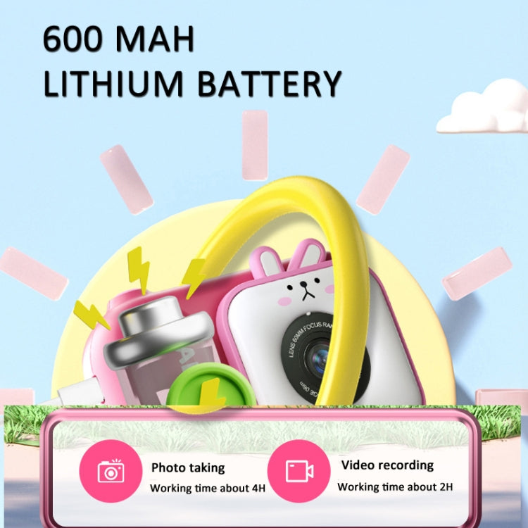 Schermo IPS da 2,4 pollici, doppia lente, 48 MP, mini videocamera digitale per bambini, Without TF Card Pink Bunny, Without TF Card Blue Fox, With 32G TF Card Pink Bunny, With 32G TF Card Blue Fox, With 64G TF Card Pink Bunny, With 64G TF Card Blue Fox