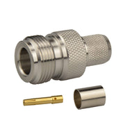 Connettore a crimpare N femmina per cavo LMR400 / Belden 9913 / RG8, N Female