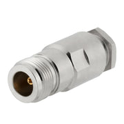 Connettore RF a cricchetto N femmina per cavo RG8 / LMR400 / RG213, N Female Crimp