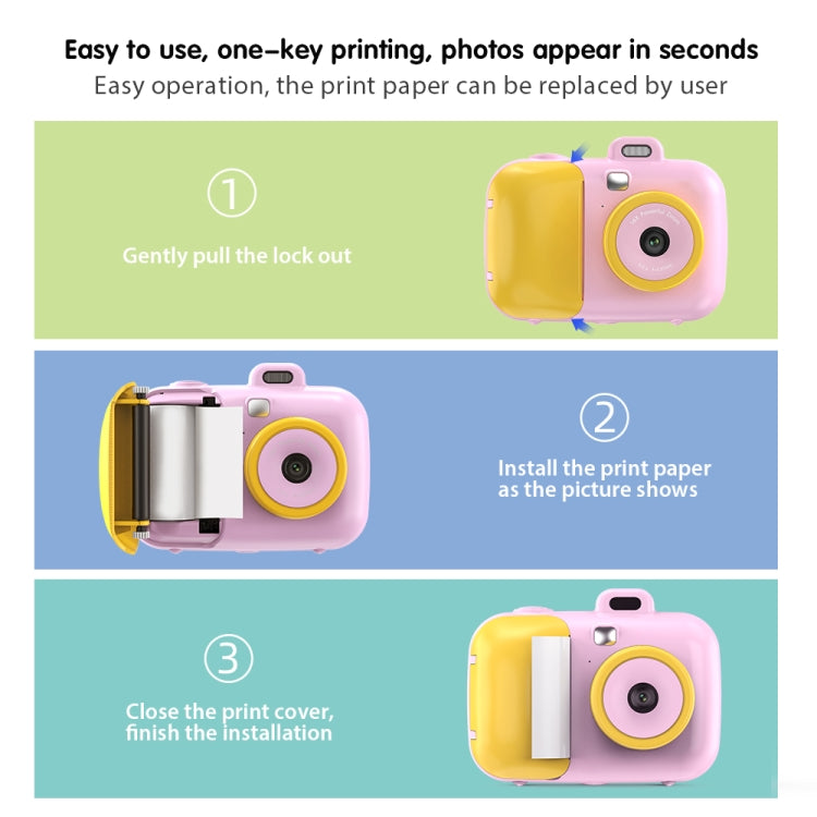 Fotocamera digitale per bambini con stampa termica 2,4 pollici