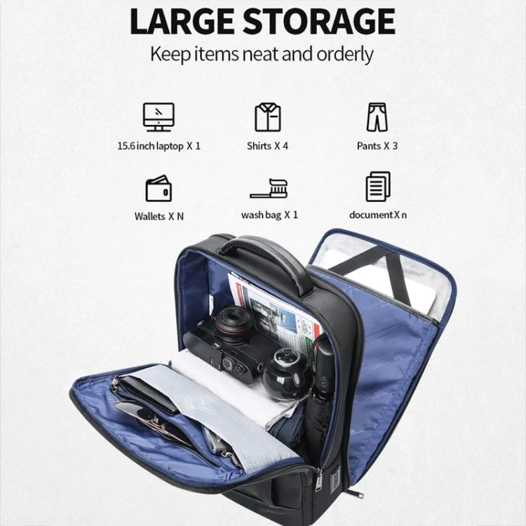 Bopai Zaino impermeabile per laptop con porta USB Type-C