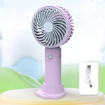 Ventilatore da tavolo con ricarica USB, piccolo, portatile, supporto per telefono cellulare, ventilatore portatile
