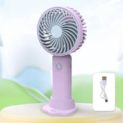 Ventilatore da tavolo con ricarica USB, piccolo, portatile, supporto per telefono cellulare, ventilatore portatile
