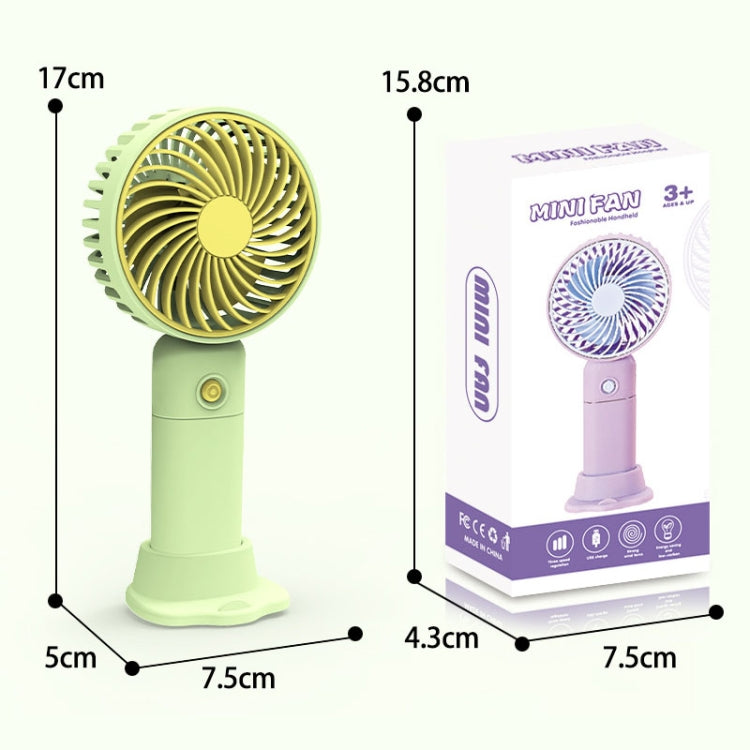 Ventilatore da tavolo con ricarica USB, piccolo, portatile, supporto per telefono cellulare, ventilatore portatile
