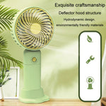 Ventilatore da tavolo con ricarica USB, piccolo, portatile, supporto per telefono cellulare, ventilatore portatile