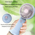 Ventilatore da tavolo con ricarica USB, piccolo, portatile, supporto per telefono cellulare, ventilatore portatile