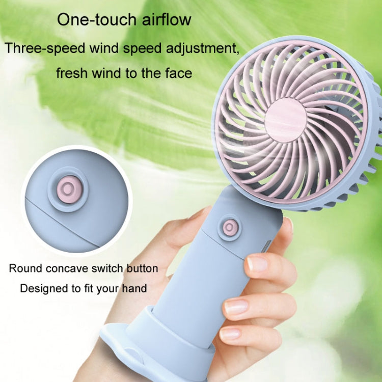 Ventilatore da tavolo con ricarica USB, piccolo, portatile, supporto per telefono cellulare, ventilatore portatile