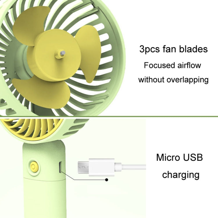Ventilatore da tavolo con ricarica USB, piccolo, portatile, supporto per telefono cellulare, ventilatore portatile