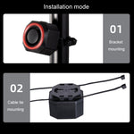 Luce posteriore intelligente per bicicletta, allarme antifurto, luce di avvertimento dei freni, WL03C Remote Control, WL03C Set + Silicone Remote Control, WL09C Remote Control