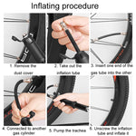 Accessori per gonfiatori portatili per mini pallacanestro domestici con pompa ad alta pressione per bicicletta