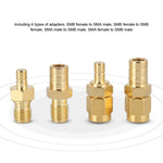 Adattatore RF SMA-SMB 4 in 1 Adattatore ad alta frequenza interamente in rame placcato oro, 4 In 1 SMA-SMB