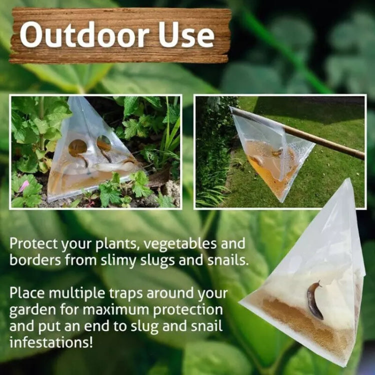 20 pz/pacchetto trappola per lumache sacchetto di plastica trasparente per orto e giardino