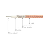 Cavo coassiale RF BNC maschio a SMB femmina RG316 Adattatore cavo di prolunga, 10cm, 15cm, 20cm, 30cm