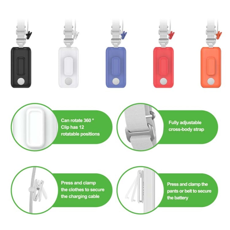 Custodia con clip e tracolla per batteria Apple Vision Pro