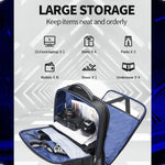 Bopai Zaino impermeabile per laptop 15,6" con porta USB