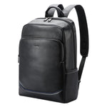 Bopai 61-121671A Zaino per laptop business casual di grande capacità in pelle bovina con strato superiore