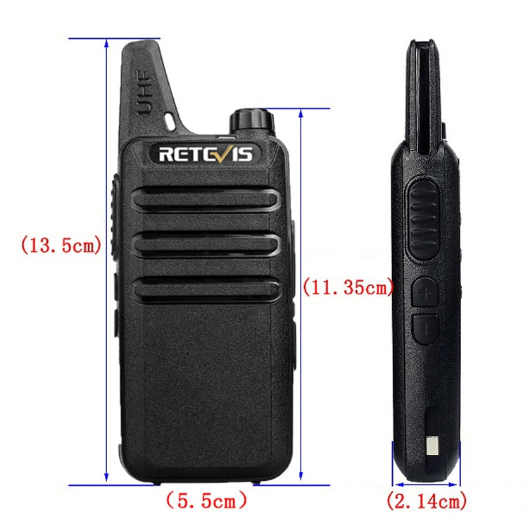 Retevis RT22 Interfono Wireless Mini 2W UHF 16 Canali