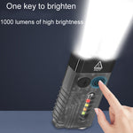 V10 Portachiavi portatile con luce USB ricaricabile Mini torcia luminosa