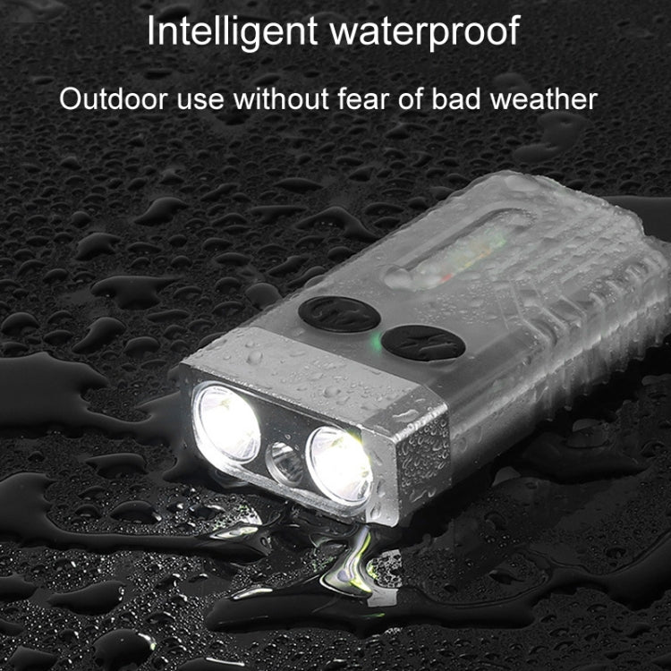 V10 Portachiavi portatile con luce USB ricaricabile Mini torcia luminosa