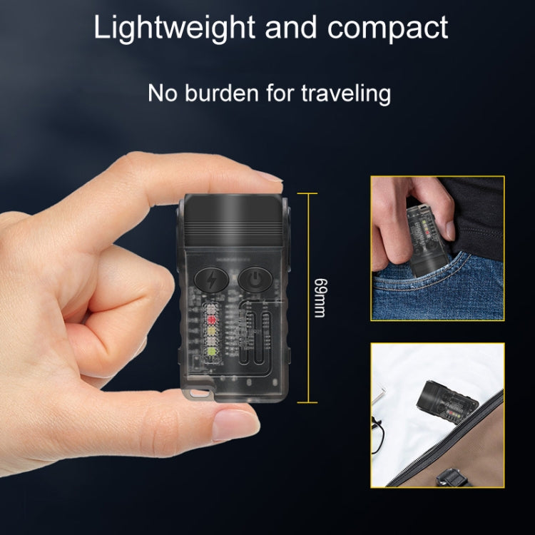 Mini torcia luminosa ricaricabile con luce portachiavi portatile V20