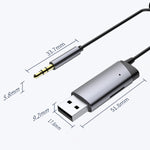 Adattatore ricevitore Bluetooth per auto AUX, connettore per computer cellulare da 3,5 mm con slot per scheda TF
