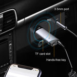Adattatore ricevitore Bluetooth per auto AUX, connettore per computer cellulare da 3,5 mm con slot per scheda TF