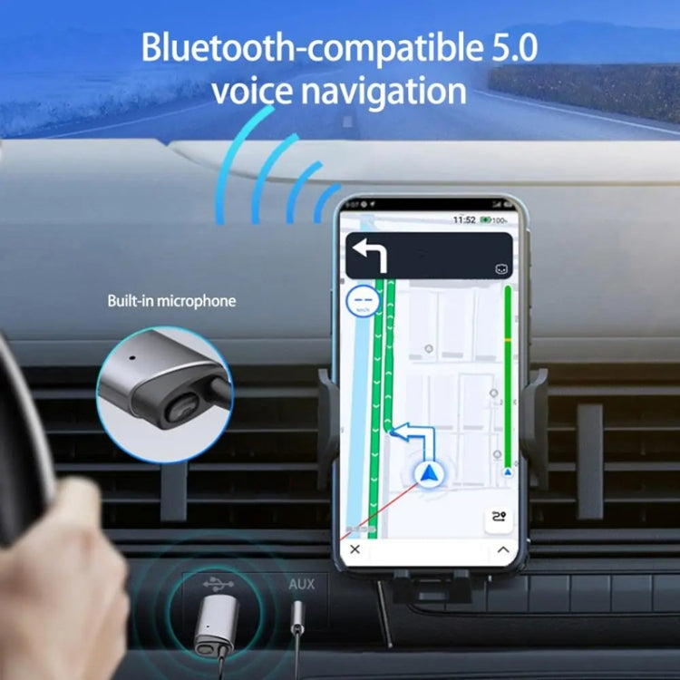 Adattatore ricevitore Bluetooth per auto AUX, connettore per computer cellulare da 3,5 mm con slot per scheda TF
