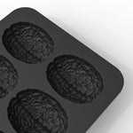 10 griglie stampo per cioccolato di Halloween a forma di cervello stampo per torta di cervello fatto in casa stampo per caramelle morbide fai da te, 10 Grids Brain