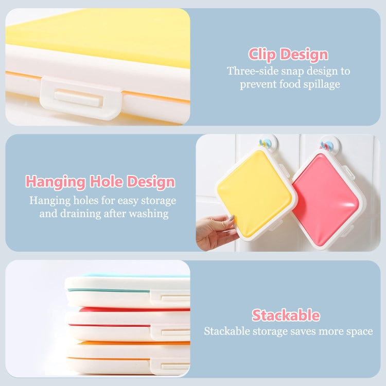 Scatola portapranzo portatile in silicone per conservare il pane fresco in sandwich