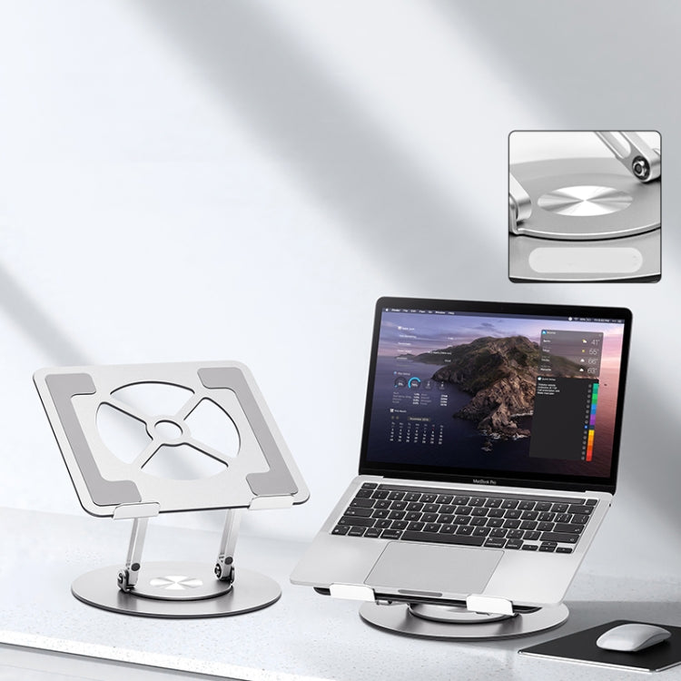 Supporto per laptop in lega di alluminio con base girevole a 360 gradi,, s11