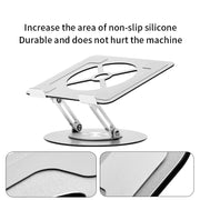 Supporto per laptop in lega di alluminio con base girevole a 360 gradi,, s11