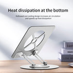 Supporto per laptop in lega di alluminio con base girevole a 360 gradi,, s11