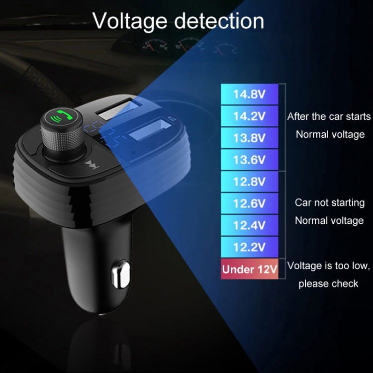 Ricevitore caricabatterie rapido Bluetooth per auto Caricabatterie automatico da uno a due accendisigari, S-10