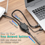 Splitter di rete RJ45 1 a 2 Sharer 1 in 2, Adaptor