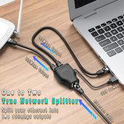 Splitter di rete RJ45 1 a 2 Sharer 1 in 2, Adaptor