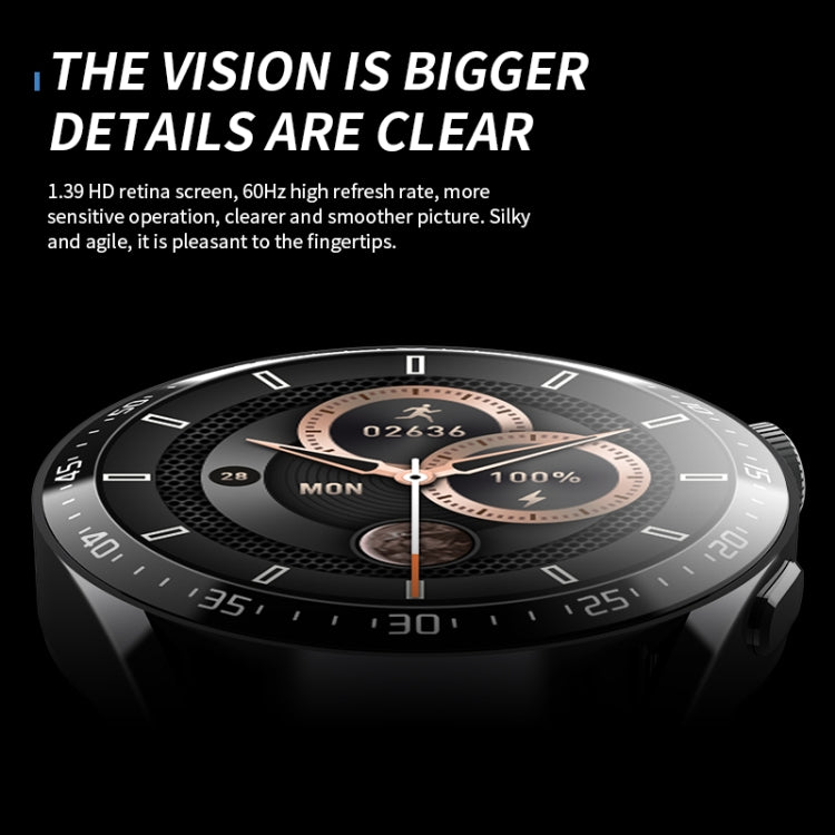 HW28 Smartwatch per chiamate Bluetooth con monitoraggio della salute impermeabile IP67 da 1,39 pollici con pagamento NFC