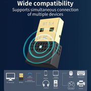 Adattatore Bluetooth USB 5.4 Trasmettitore Ricevitore Adattatore Audio Bluetooth per PC, Bluetooth 5.4