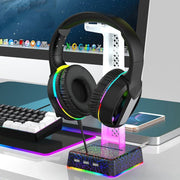 Z3 Cracked con 3 porte di espansione USB Supporto per cuffie Supporto per cuffie con luce ambientale RGB