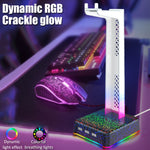 Z3 Cracked con 3 porte di espansione USB Supporto per cuffie Supporto per cuffie con luce ambientale RGB