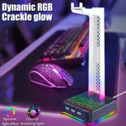 Z3 Cracked con 3 porte di espansione USB Supporto per cuffie Supporto per cuffie con luce ambientale RGB