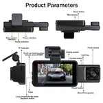 WIFI 3 Lens 1080P Night Vision Videoregistratore di guida